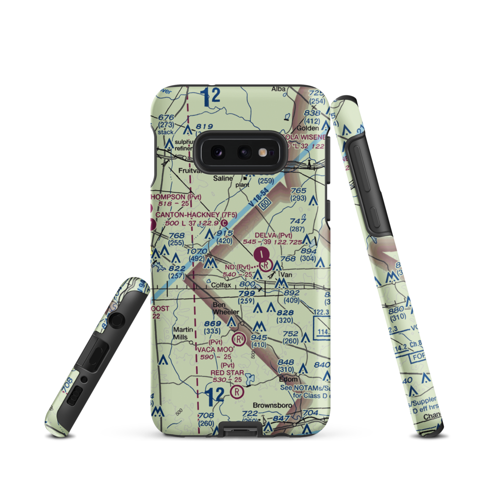 Wits End Ranch Airport (5XS5) VFR Sectional Samsung Phone Case Samsung Galaxy S10e model shown