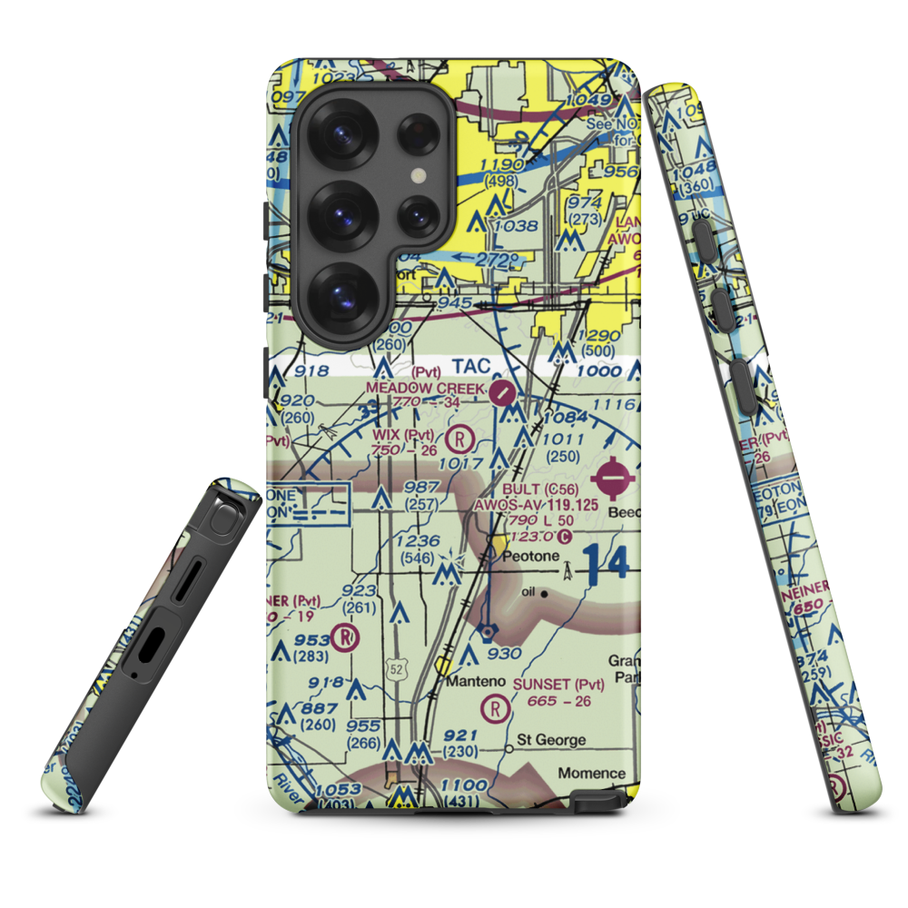 Wix Airport (03IL) VFR Sectional Samsung Phone Case Samsung Galaxy S25 Ultra model shown