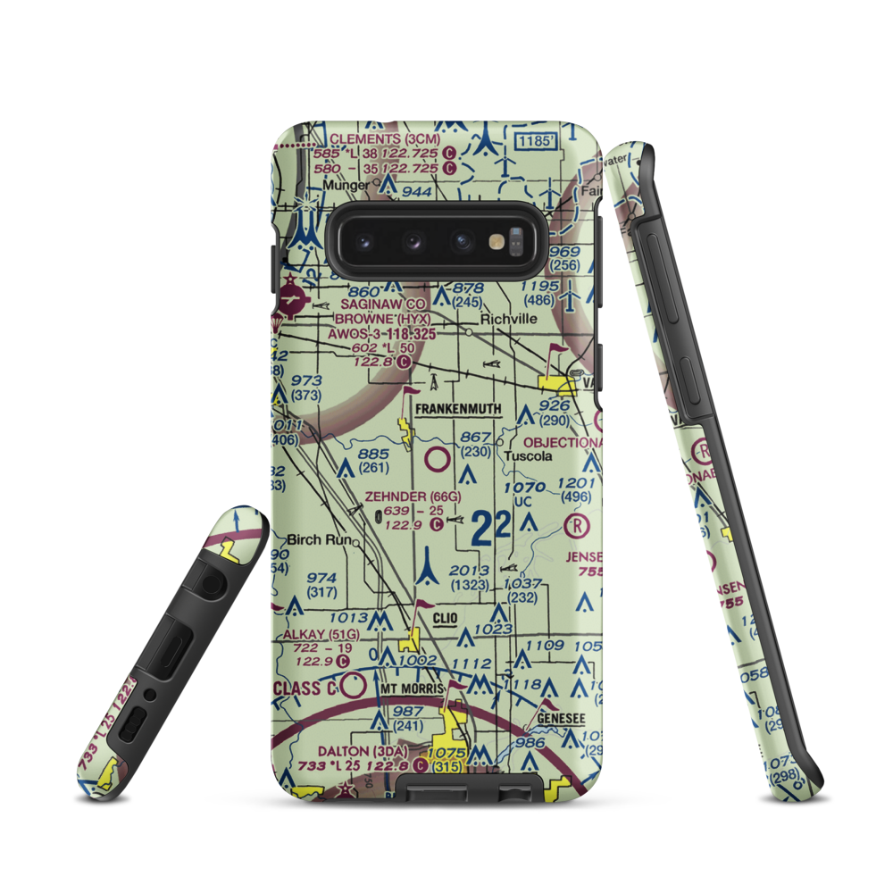 Wm 'Tiny' Zehnder Field (66G) VFR Sectional Samsung Phone Case Samsung Galaxy S10 model shown