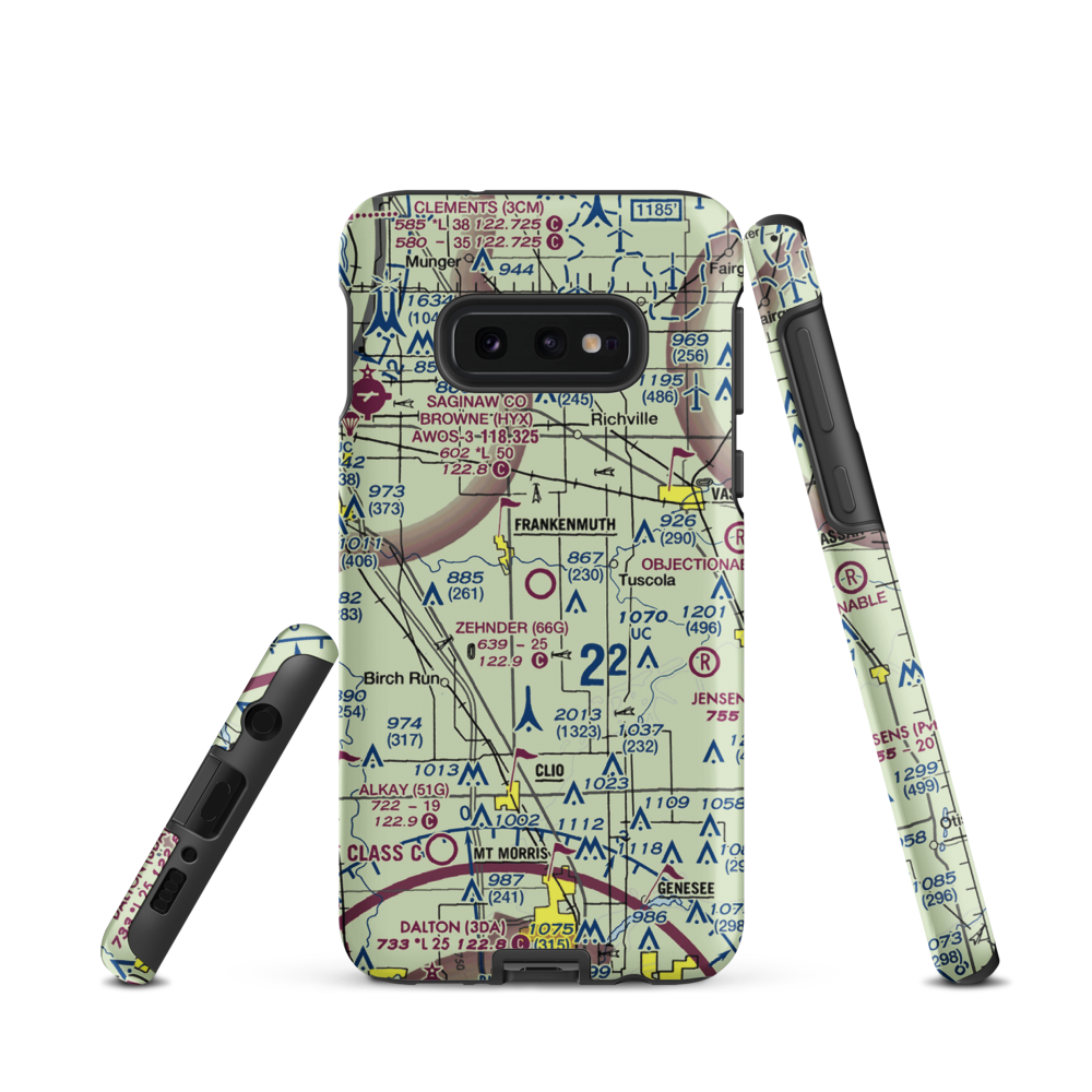Wm 'Tiny' Zehnder Field (66G) VFR Sectional Samsung Phone Case Samsung Galaxy S10e model shown