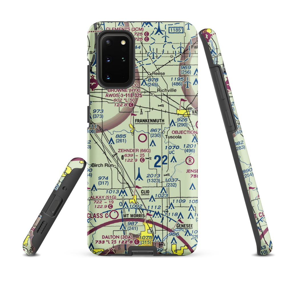 Wm 'Tiny' Zehnder Field (66G) VFR Sectional Samsung Phone Case Samsung Galaxy S20 Plus model shown