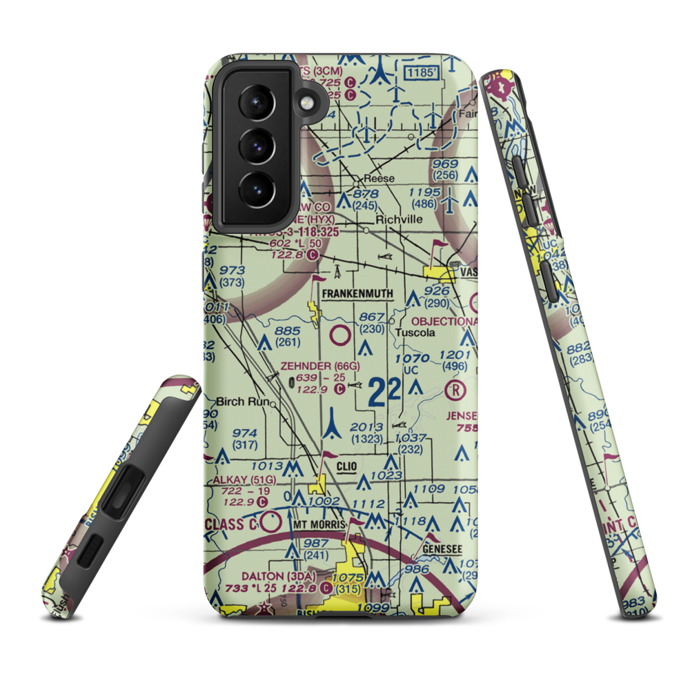 Wm 'Tiny' Zehnder Field (66G) VFR Sectional Samsung Phone Case Samsung Galaxy S21 FE model shown