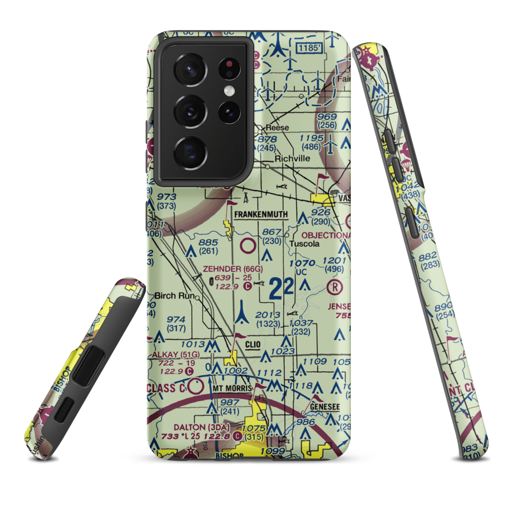 Wm 'Tiny' Zehnder Field (66G) VFR Sectional Samsung Phone Case Samsung Galaxy S21 Plus model shown