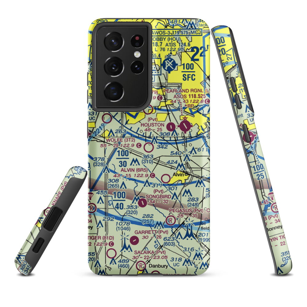 Wolfe Air Park (3T2) VFR Sectional Samsung Phone Case Samsung Galaxy S21 Ultra model shown