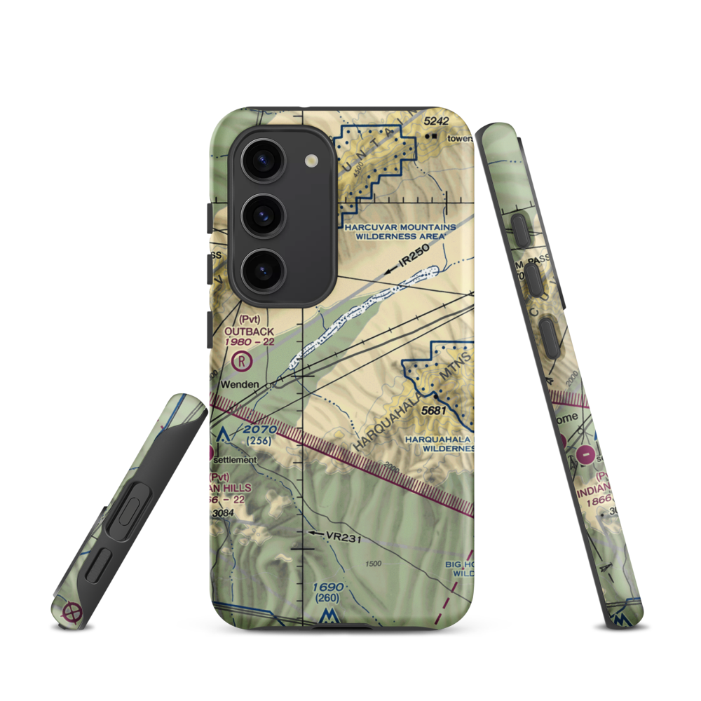 Wood's Airstrip (60AZ) VFR Sectional Samsung Phone Case Samsung Galaxy S23 model shown