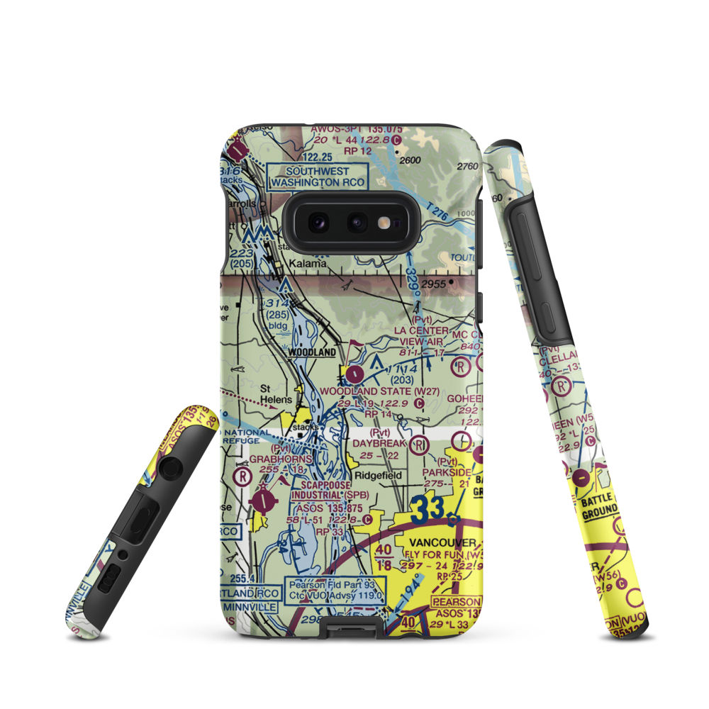 Woodland State Airport (W27) VFR Sectional Samsung Phone Case Samsung Galaxy S10 Plus model shown