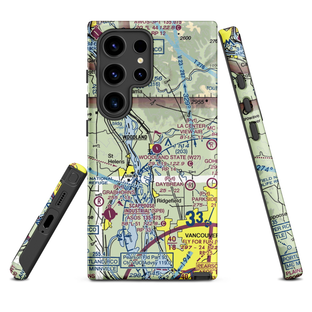 Woodland State Airport (W27) VFR Sectional Samsung Phone Case Samsung Galaxy S24 Ultra model shown