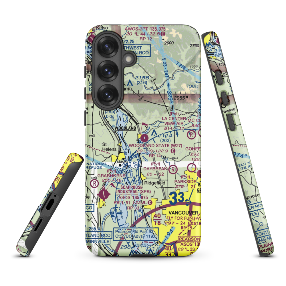Woodland State Airport (W27) VFR Sectional Samsung Phone Case Samsung Galaxy S25 Plus model shown
