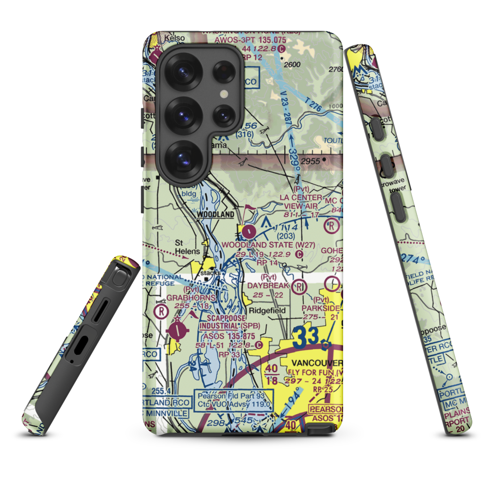 Woodland State Airport (W27) VFR Sectional Samsung Phone Case Samsung Galaxy S25 Ultra model shown