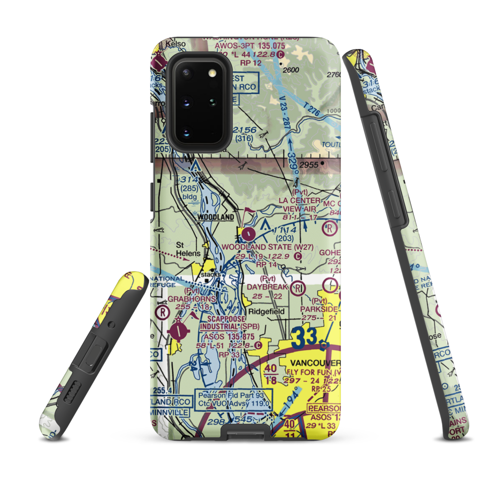 Woodland State Airport (W27) VFR Sectional Samsung Phone Case Samsung Galaxy S20 Plus model shown