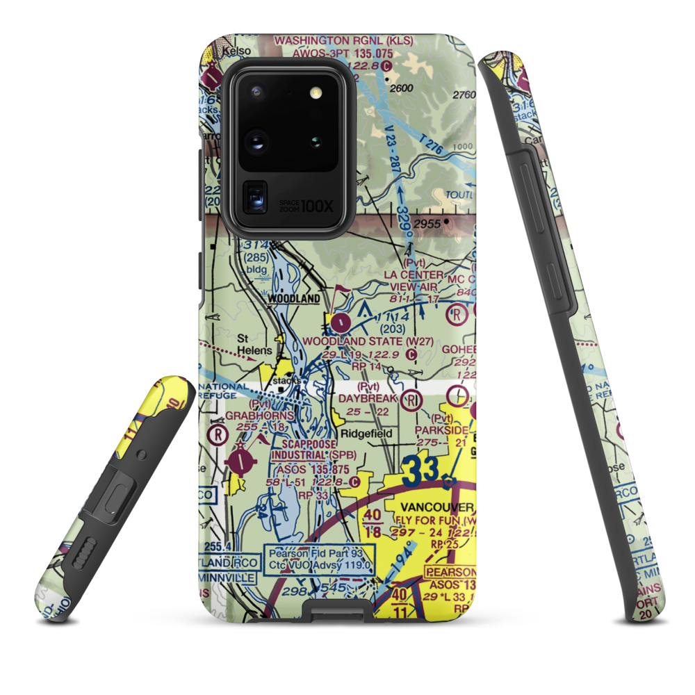 Woodland State Airport (W27) VFR Sectional Samsung Phone Case Samsung Galaxy S20 Ultra model shown