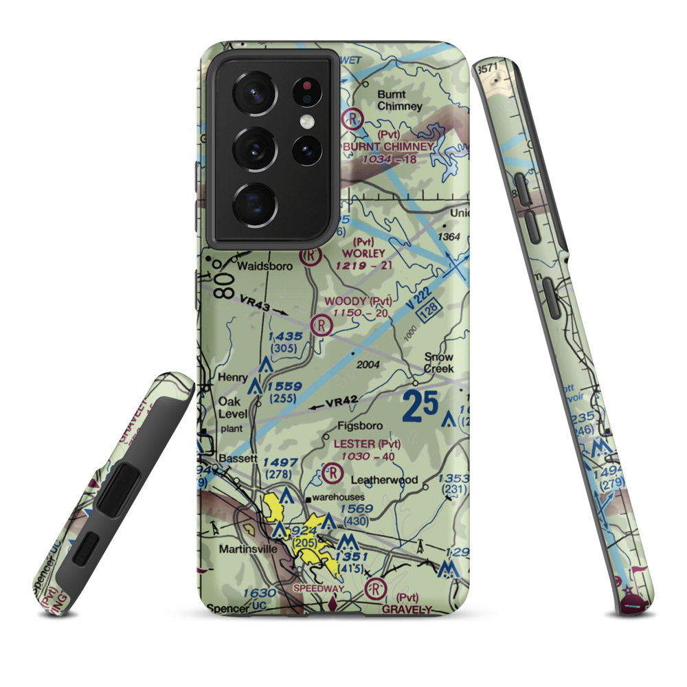 Woody Field Airport (VG40) VFR Sectional Samsung Phone Case Samsung Galaxy S21 Ultra model shown