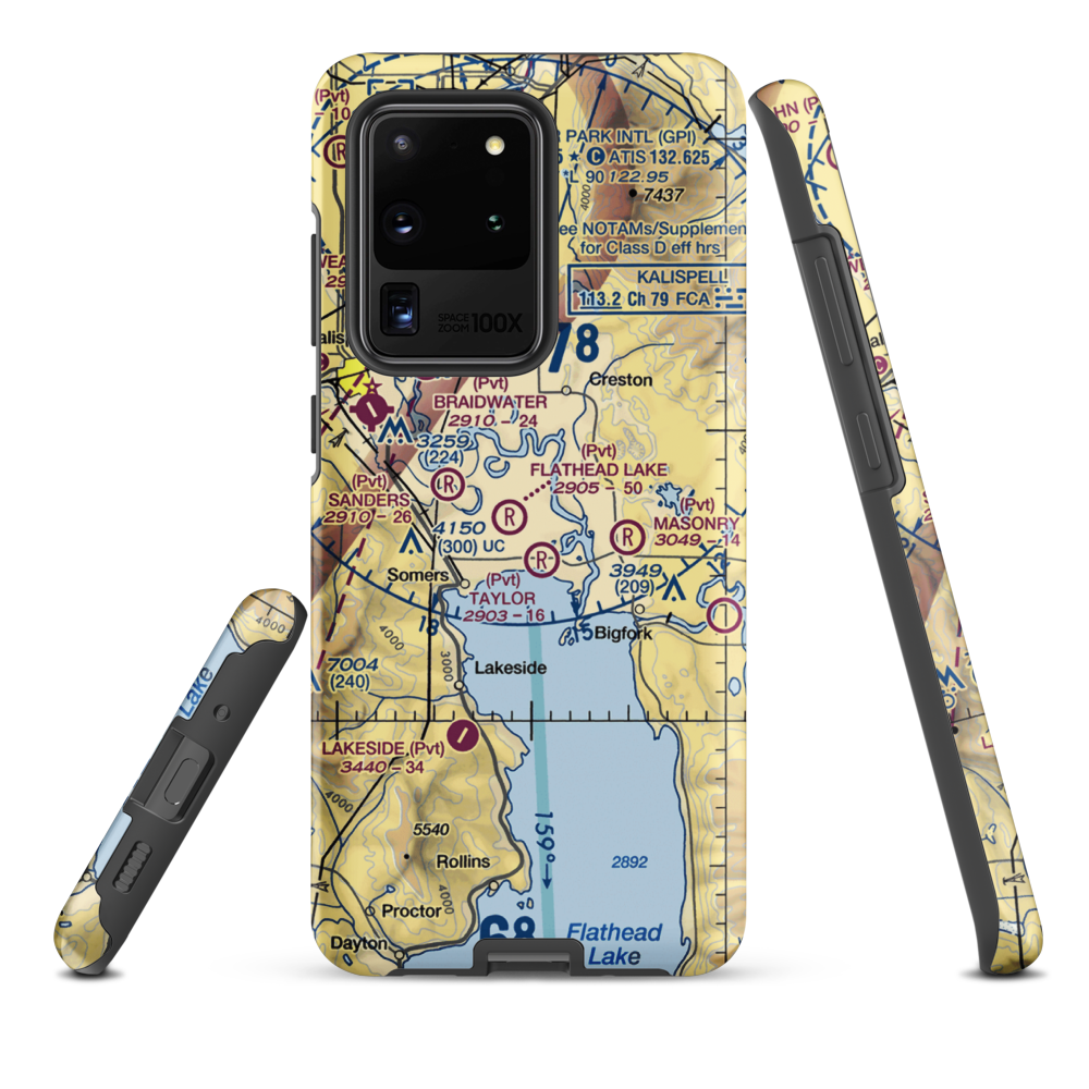 Wounded Buck Ranch Airport (22MT) VFR Sectional Samsung Phone Case Samsung Galaxy S20 Ultra model shown