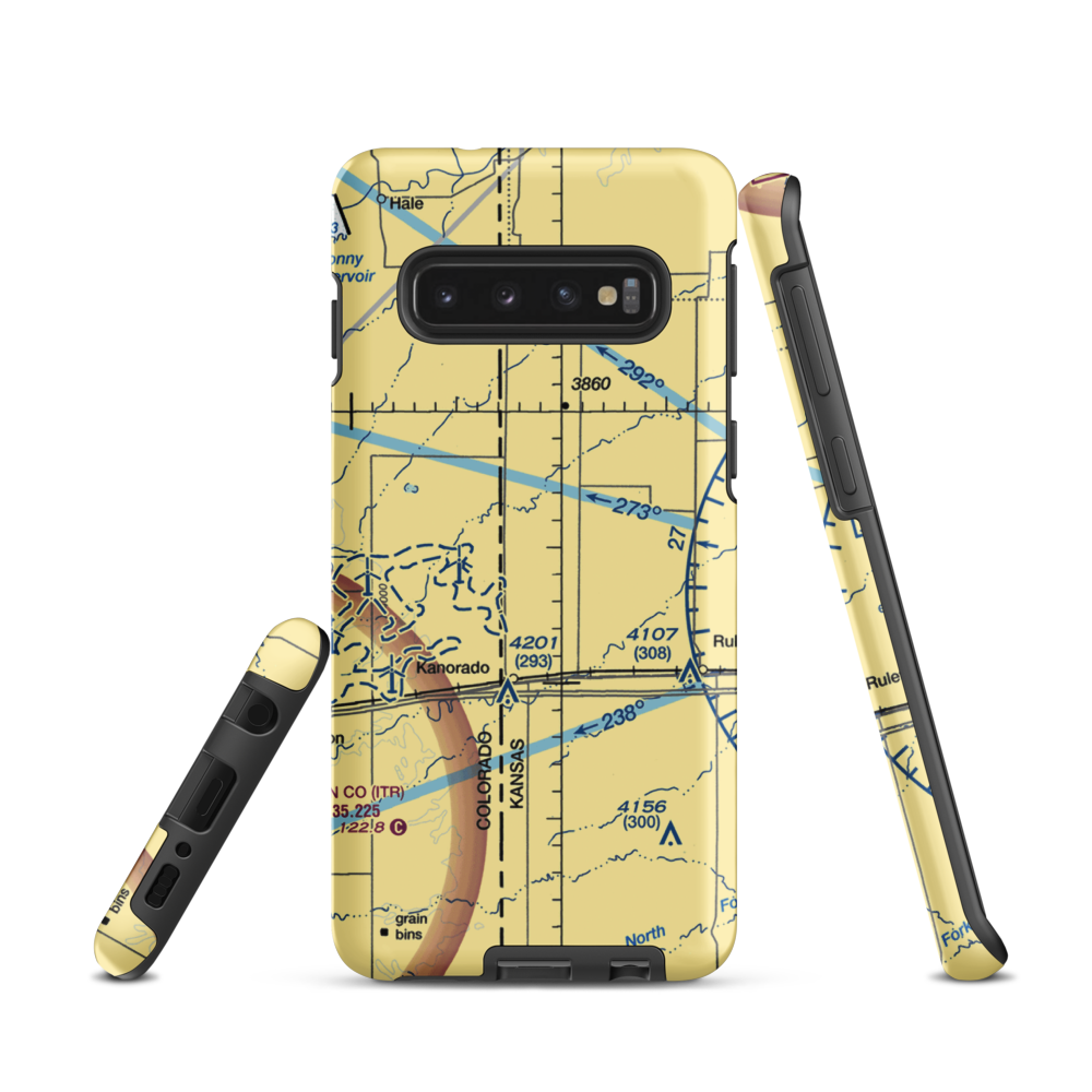 Wright International Airport (SN02) VFR Sectional Samsung Phone Case Samsung Galaxy S10 model shown