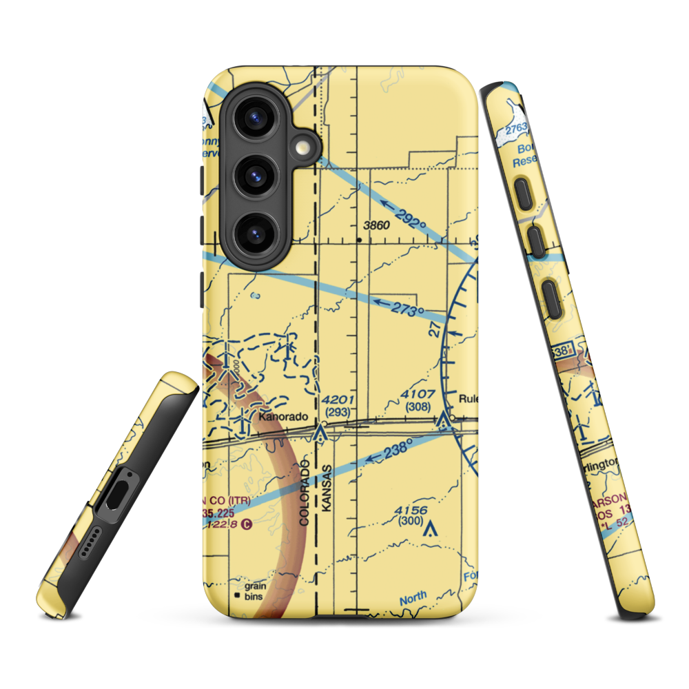 Wright International Airport (SN02) VFR Sectional Samsung Phone Case Samsung Galaxy S24 Plus model shown
