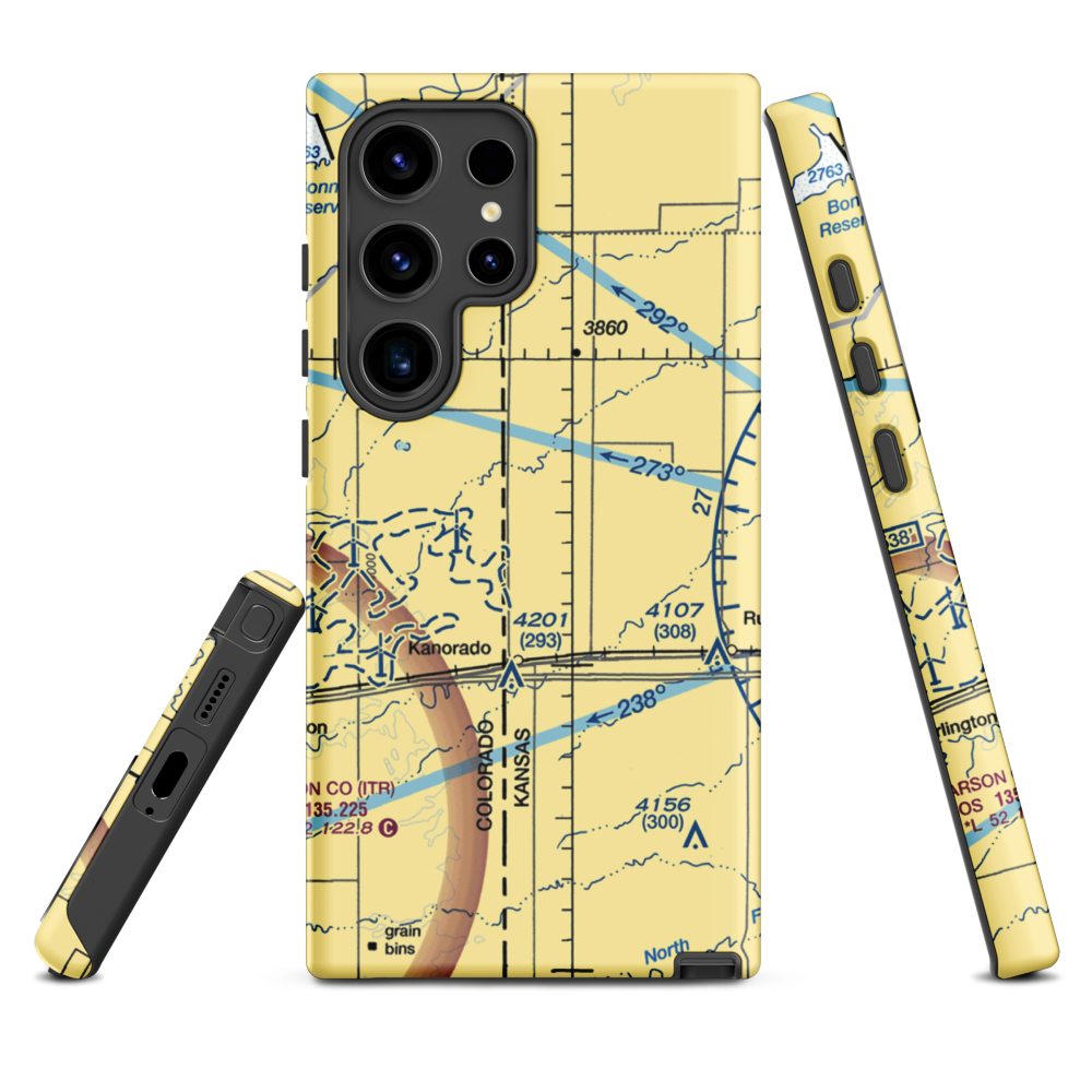 Wright International Airport (SN02) VFR Sectional Samsung Phone Case Samsung Galaxy S24 Ultra model shown