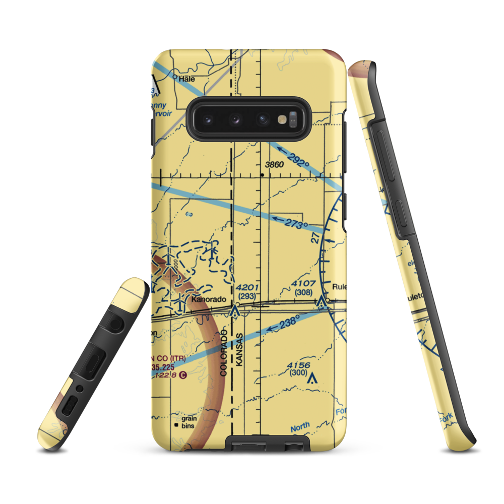Wright International Airport (SN02) VFR Sectional Samsung Phone Case Samsung Galaxy S10 Plus model shown