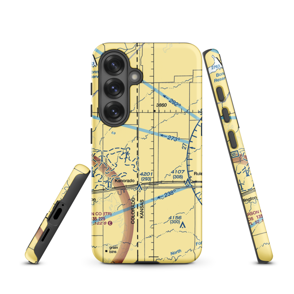Wright International Airport (SN02) VFR Sectional Samsung Phone Case Samsung Galaxy S25 model shown