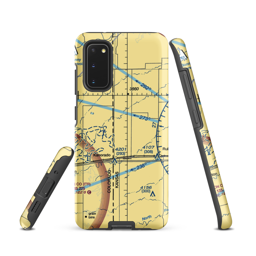 Wright International Airport (SN02) VFR Sectional Samsung Phone Case Samsung Galaxy S20 model shown