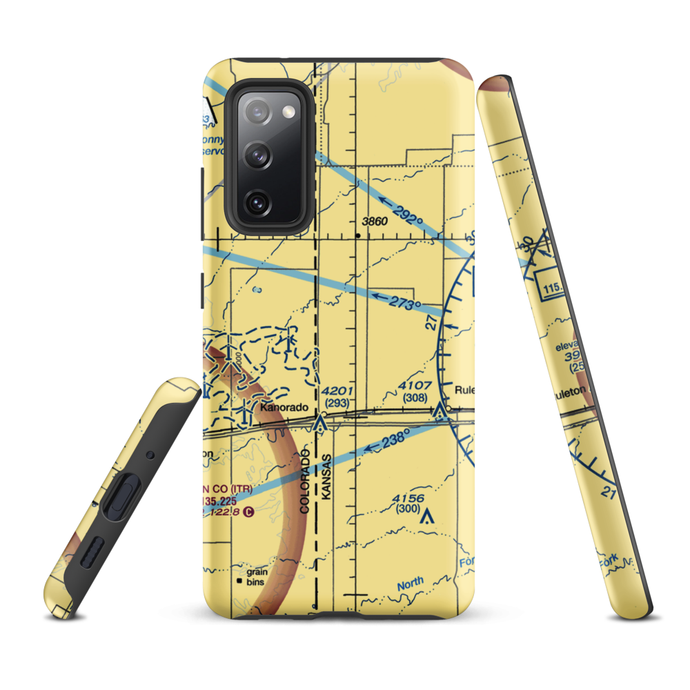 Wright International Airport (SN02) VFR Sectional Samsung Phone Case Samsung Galaxy S20 FE model shown