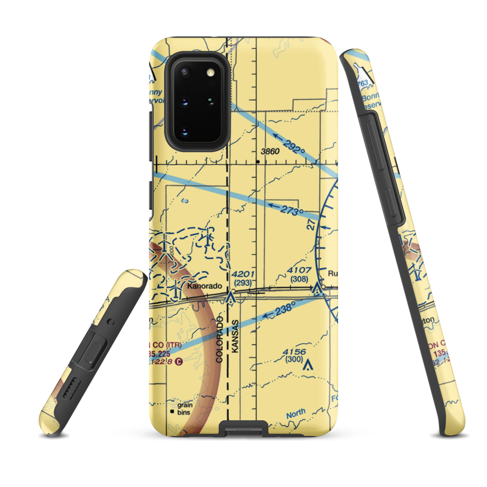Wright International Airport (SN02) VFR Sectional Samsung Phone Case Samsung Galaxy S20 Plus model shown