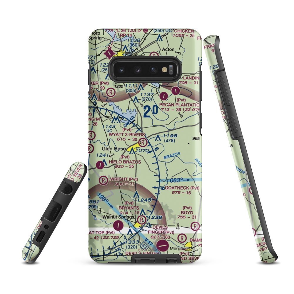 Wyatt 3-Rivers Airport (8TS7) VFR Sectional Samsung Phone Case Samsung Galaxy S10 Plus model shown