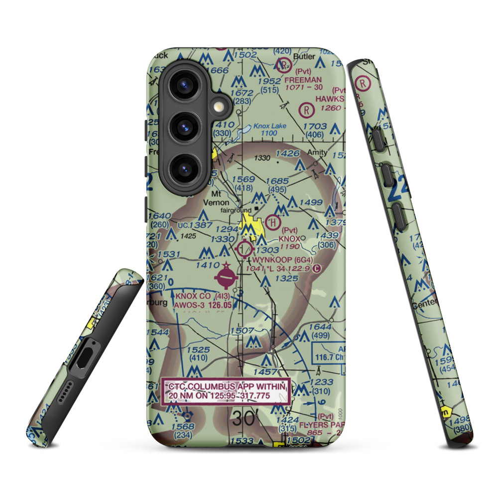 Wynkoop Airport (6G4) VFR Sectional Samsung Phone Case Samsung Galaxy S24 Plus model shown