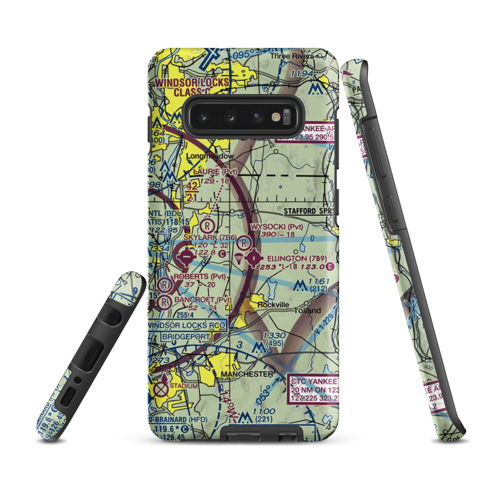 Wysocki Field (CT15) VFR Sectional Samsung Phone Case Samsung Galaxy S10 Plus model shown