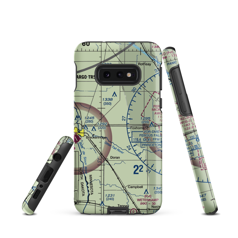 Yaggie Private Airport (69MN) VFR Sectional Samsung Phone Case Samsung Galaxy S10e model shown