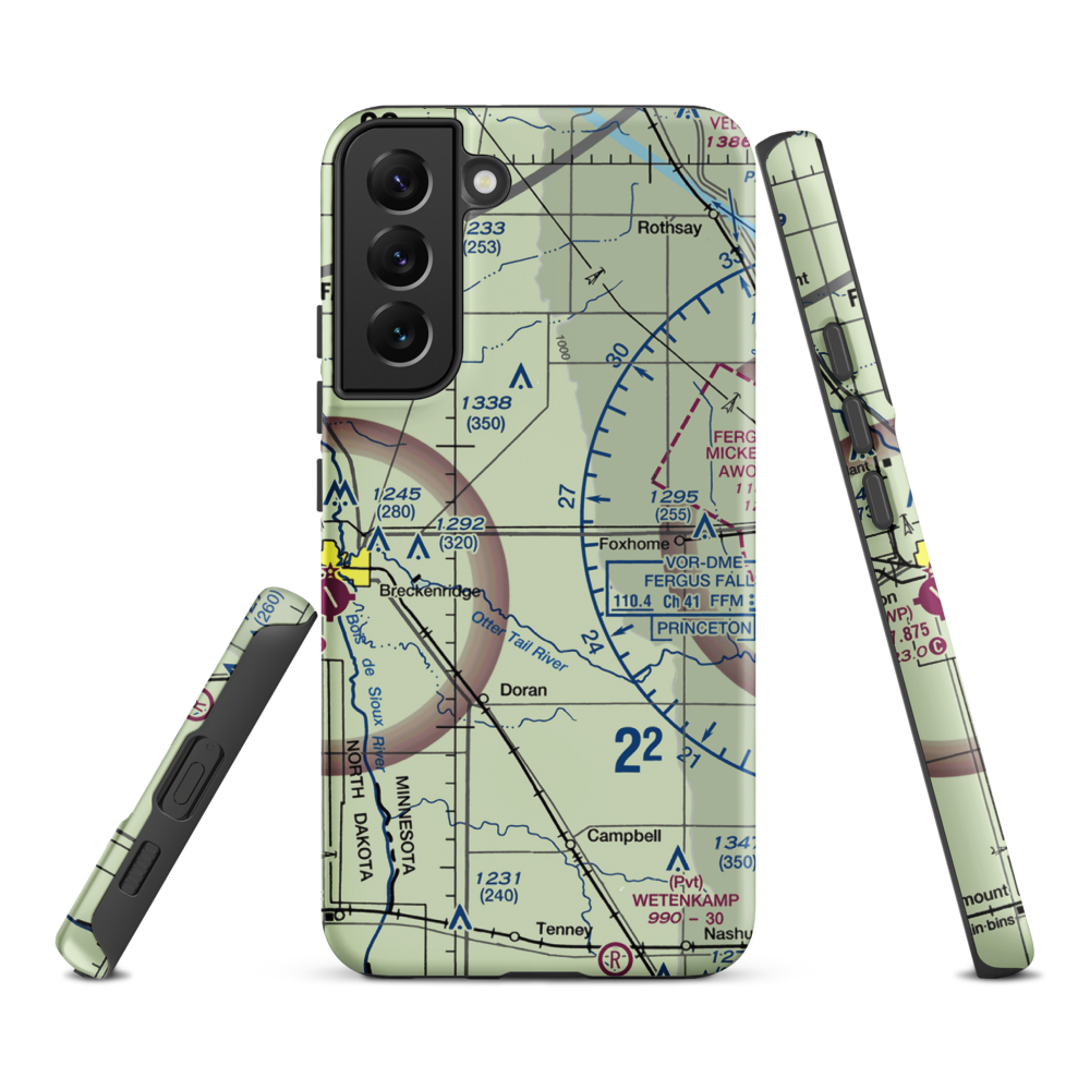 Yaggie Private Airport (69MN) VFR Sectional Samsung Phone Case Samsung Galaxy S22 Plus model shown