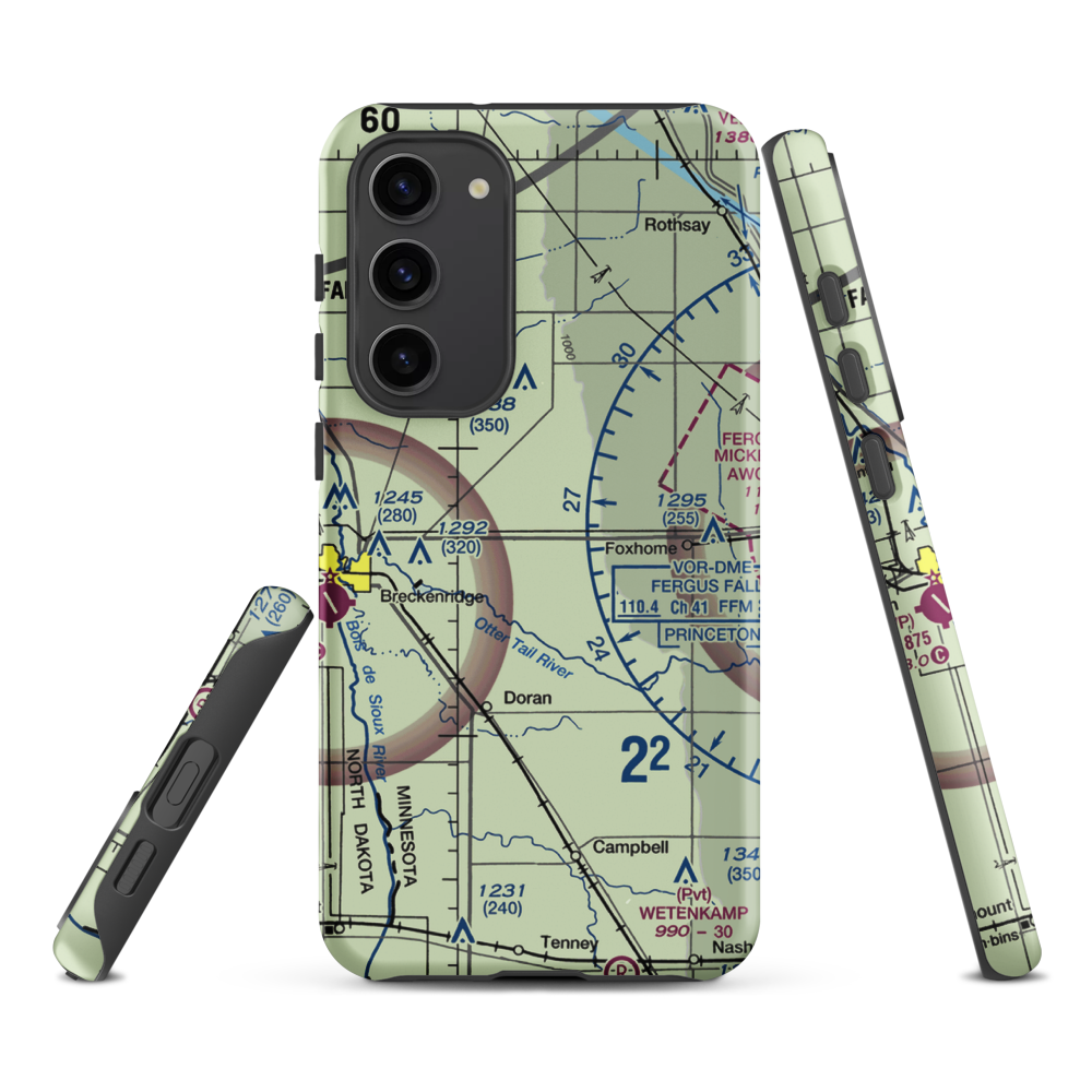 Yaggie Private Airport (69MN) VFR Sectional Samsung Phone Case Samsung Galaxy S23 Plus model shown