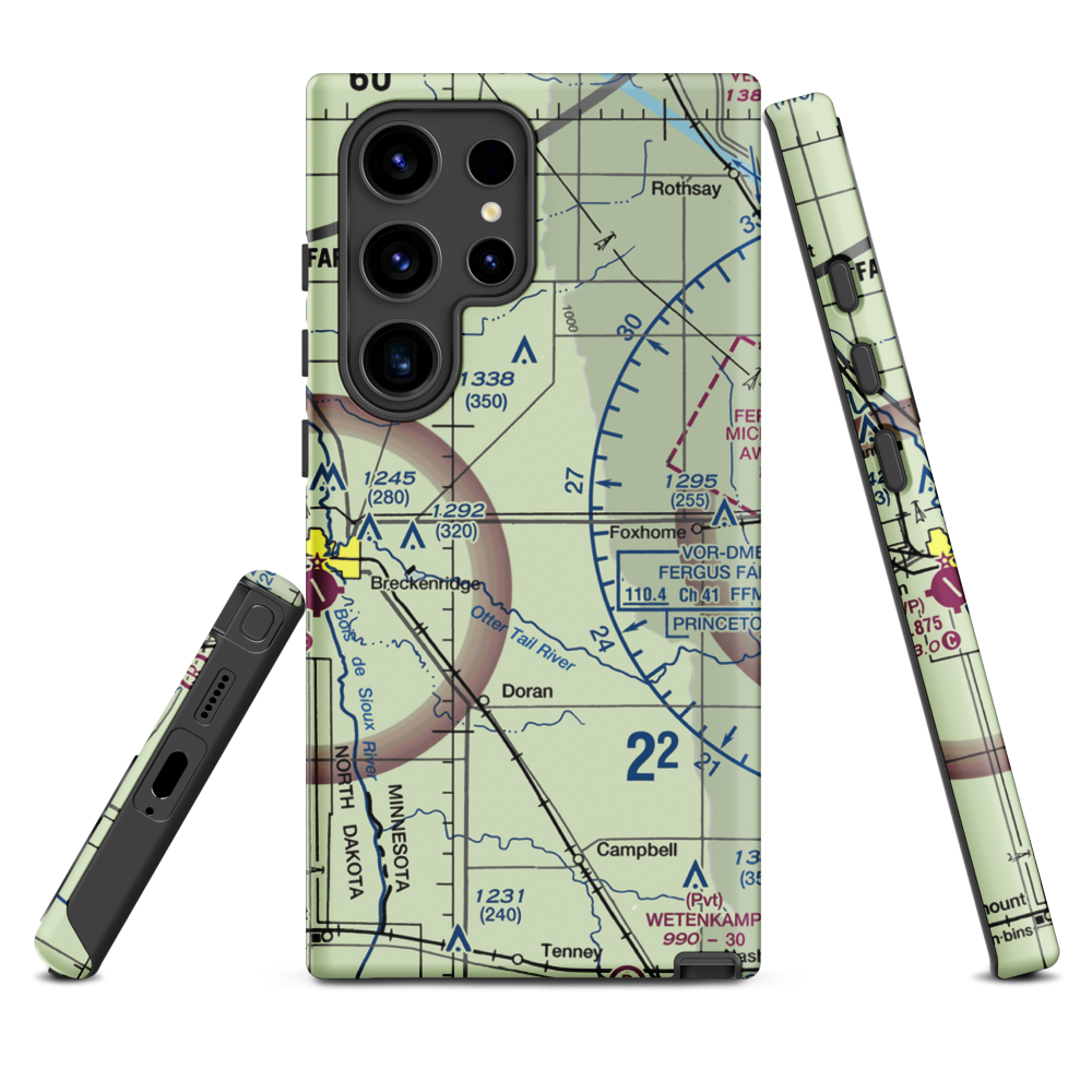 Yaggie Private Airport (69MN) VFR Sectional Samsung Phone Case Samsung Galaxy S24 Ultra model shown