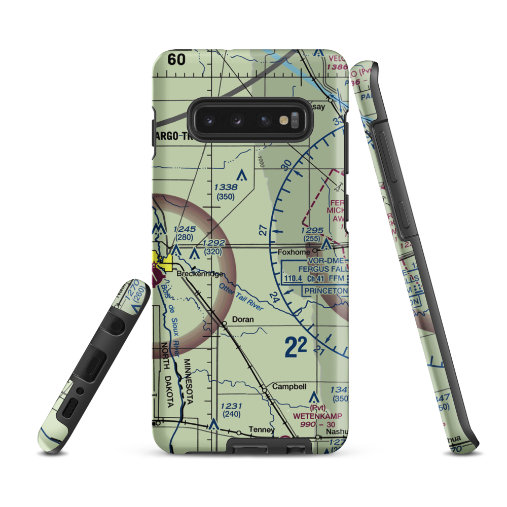 Yaggie Private Airport (69MN) VFR Sectional Samsung Phone Case Samsung Galaxy S10 Plus model shown