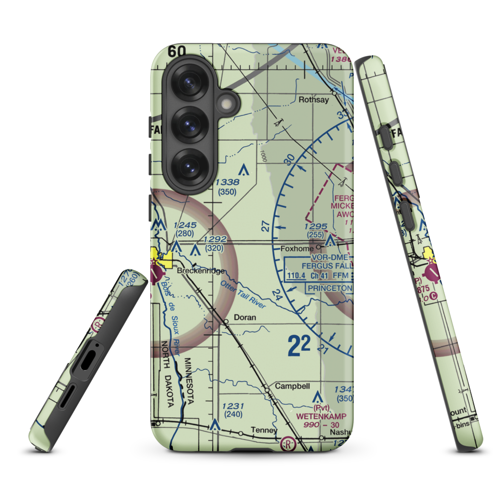 Yaggie Private Airport (69MN) VFR Sectional Samsung Phone Case Samsung Galaxy S25 Plus model shown