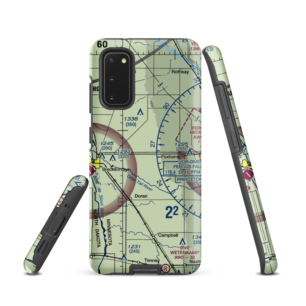 Yaggie Private Airport (69MN) VFR Sectional Samsung Phone Case Samsung Galaxy S20 model shown