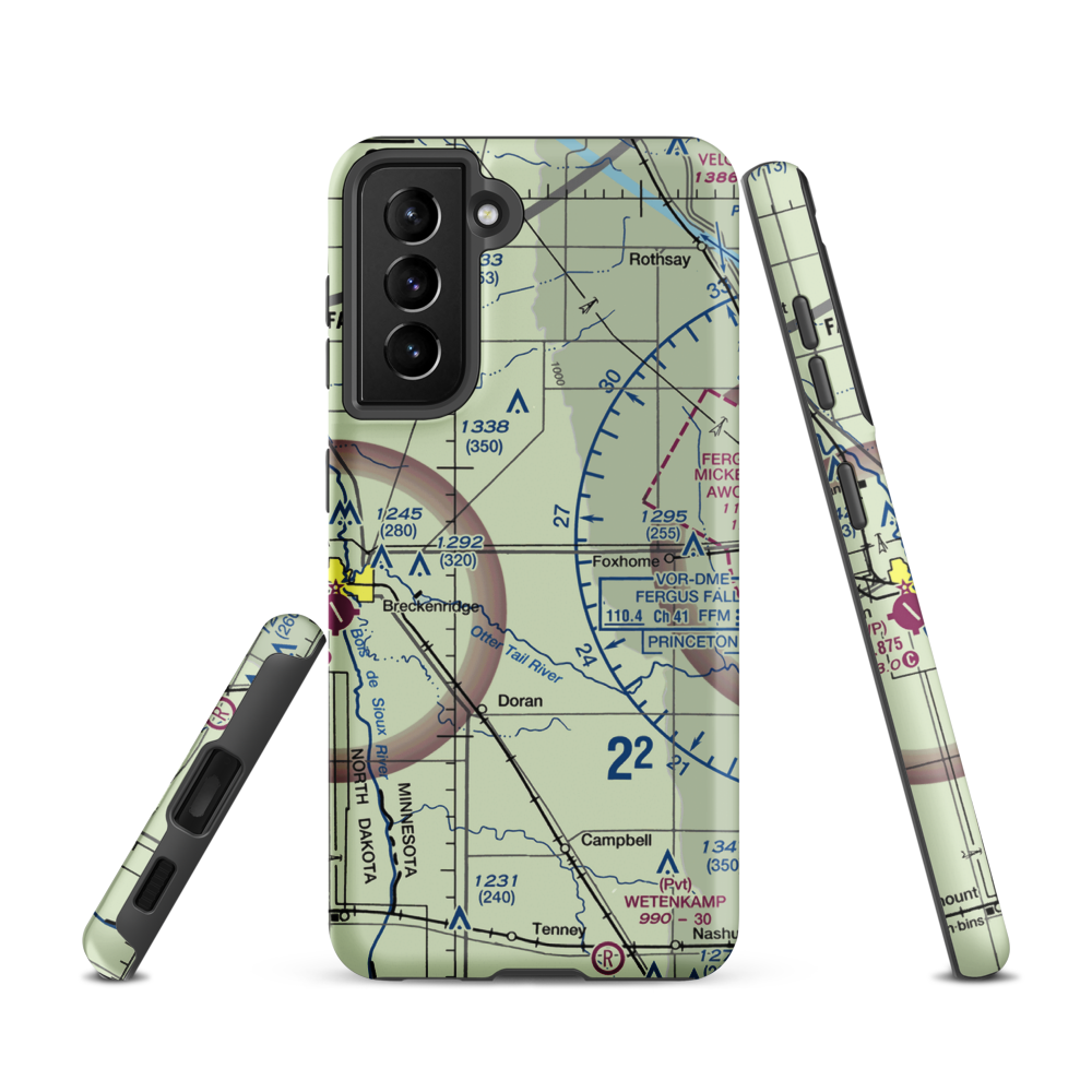 Yaggie Private Airport (69MN) VFR Sectional Samsung Phone Case Samsung Galaxy S21 model shown