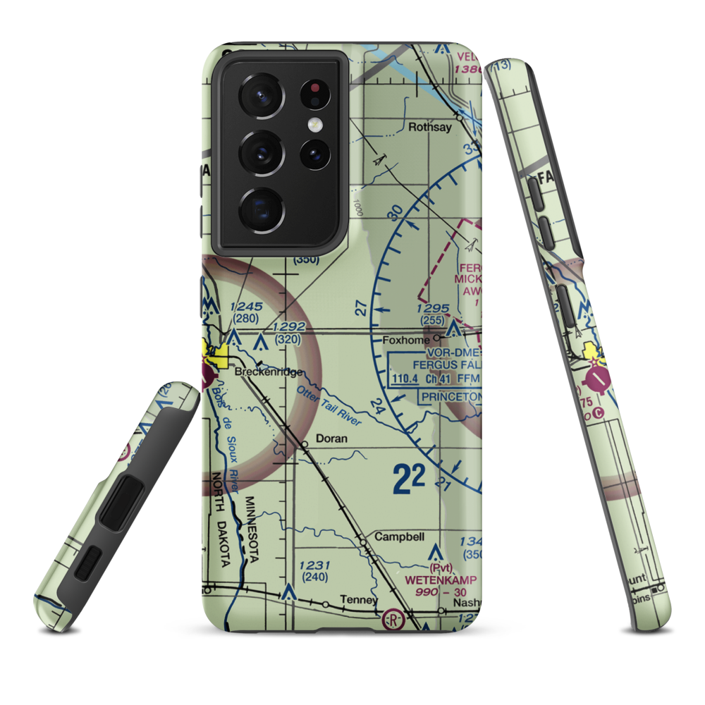 Yaggie Private Airport (69MN) VFR Sectional Samsung Phone Case Samsung Galaxy S21 Ultra model shown