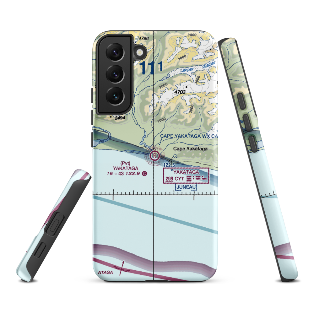 Yakataga Airport (CYT) VFR Sectional Samsung Phone Case Samsung Galaxy S22 Plus model shown