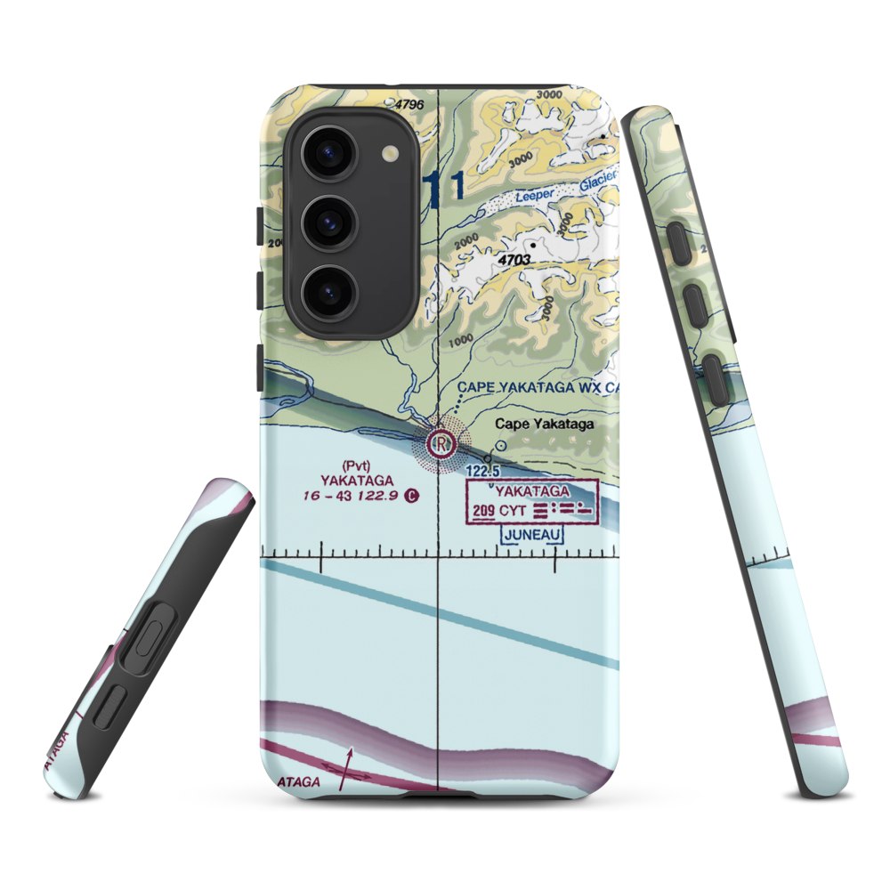 Yakataga Airport (CYT) VFR Sectional Samsung Phone Case Samsung Galaxy S23 Plus model shown