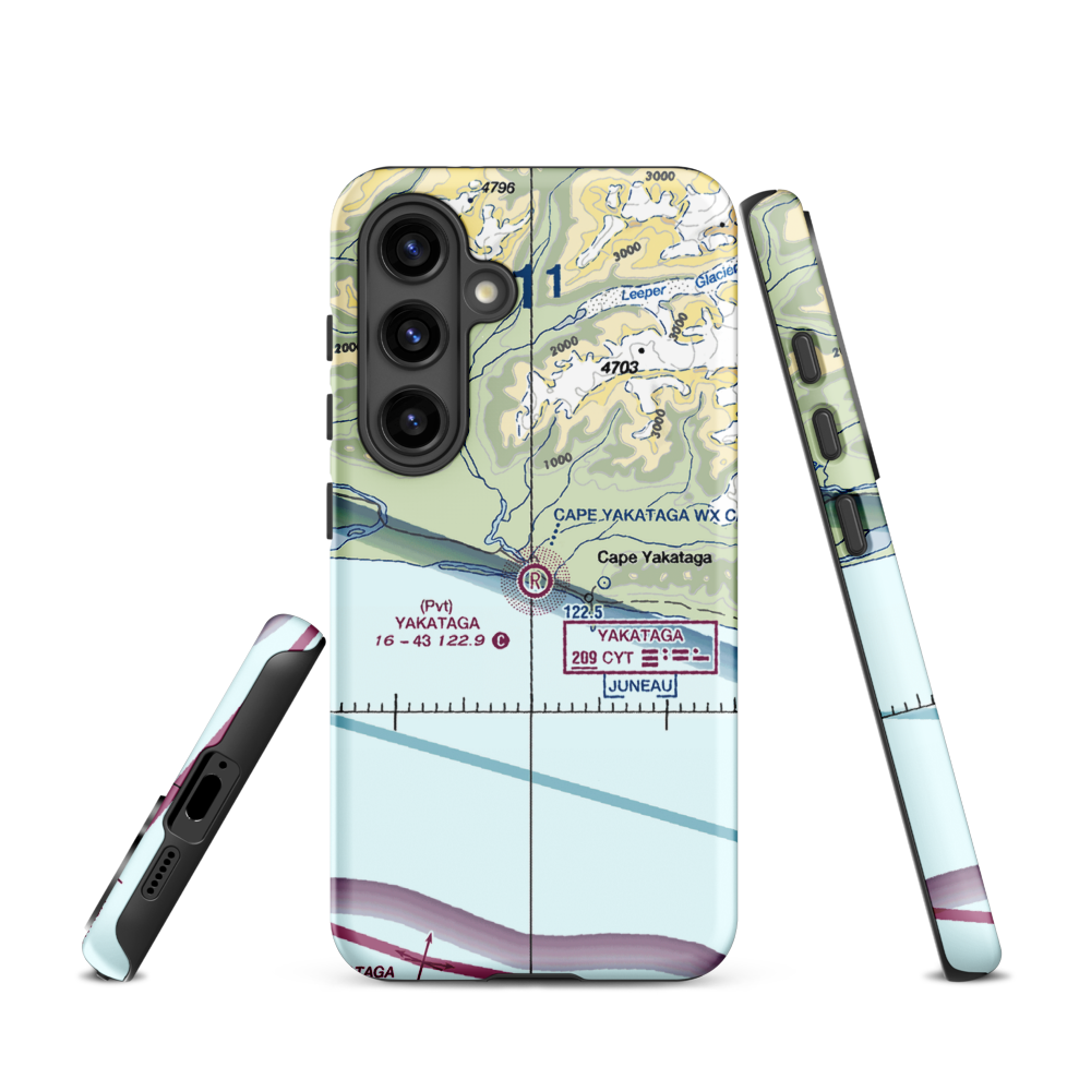 Yakataga Airport (CYT) VFR Sectional Samsung Phone Case Samsung Galaxy S24 model shown