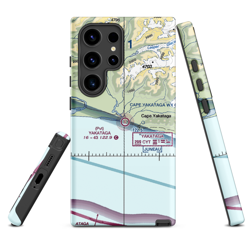 Yakataga Airport (CYT) VFR Sectional Samsung Phone Case Samsung Galaxy S24 Ultra model shown