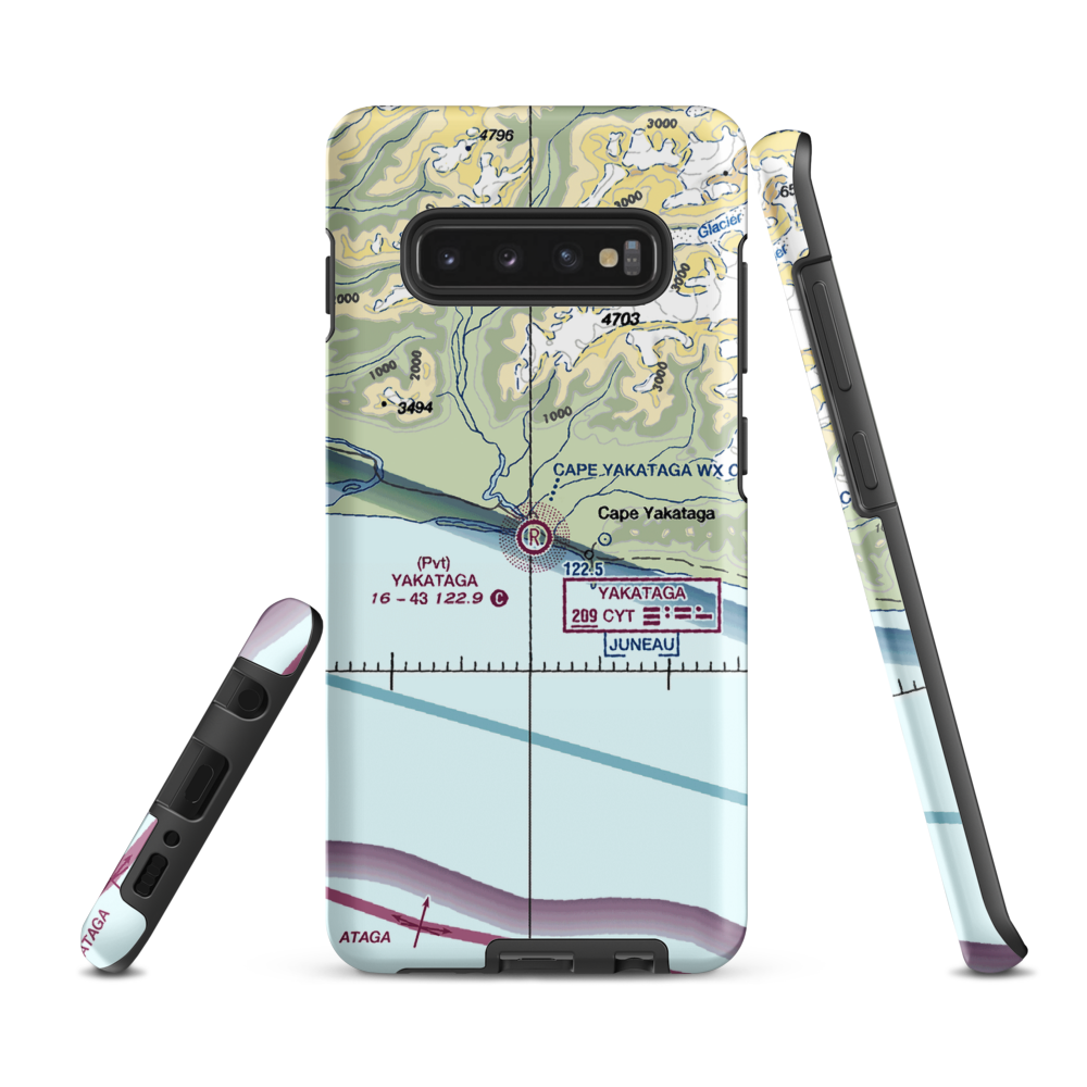 Yakataga Airport (CYT) VFR Sectional Samsung Phone Case Samsung Galaxy S10e model shown