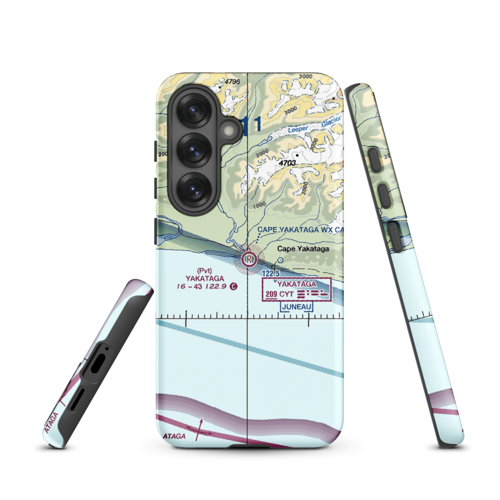 Yakataga Airport (CYT) VFR Sectional Samsung Phone Case Samsung Galaxy S25 model shown