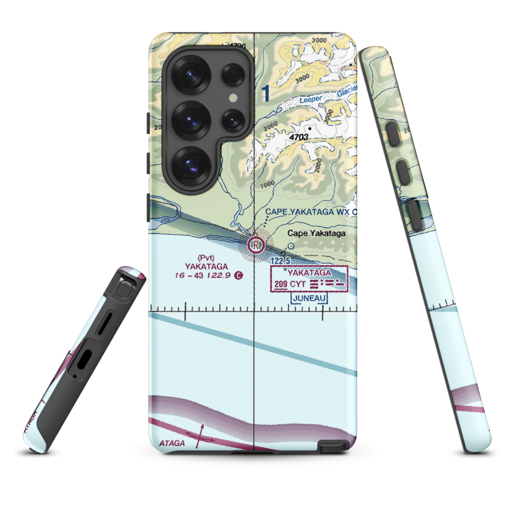 Yakataga Airport (CYT) VFR Sectional Samsung Phone Case Samsung Galaxy S25 Ultra model shown