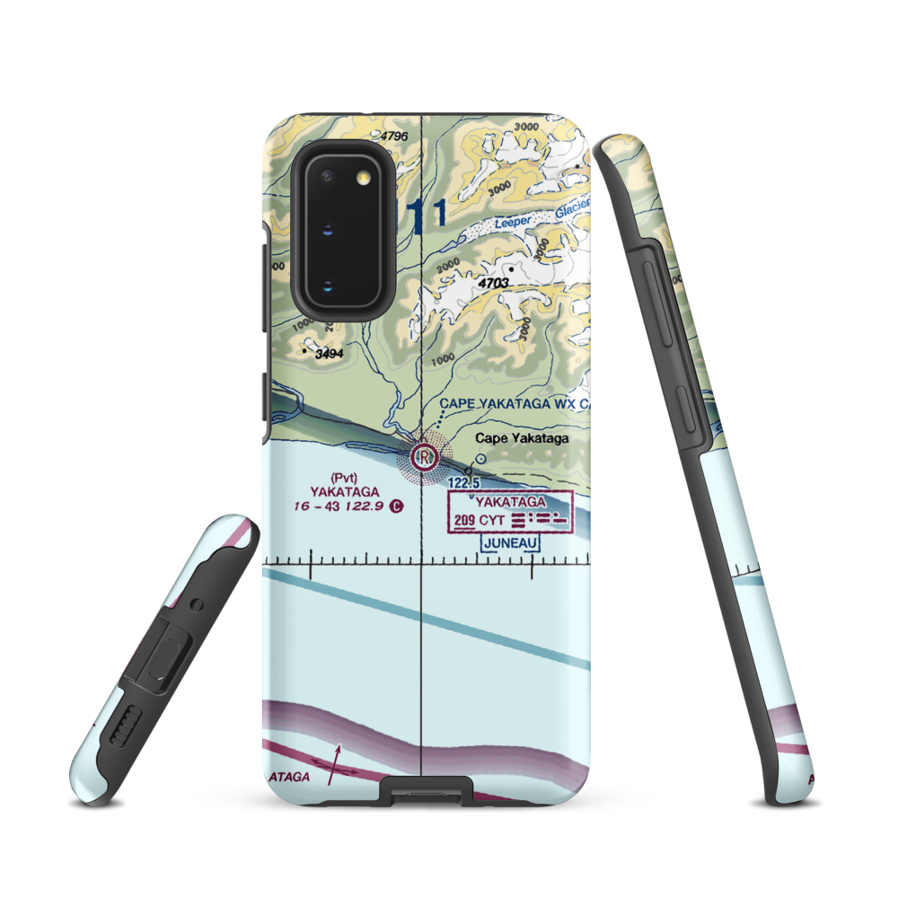 Yakataga Airport (CYT) VFR Sectional Samsung Phone Case Samsung Galaxy S20 model shown