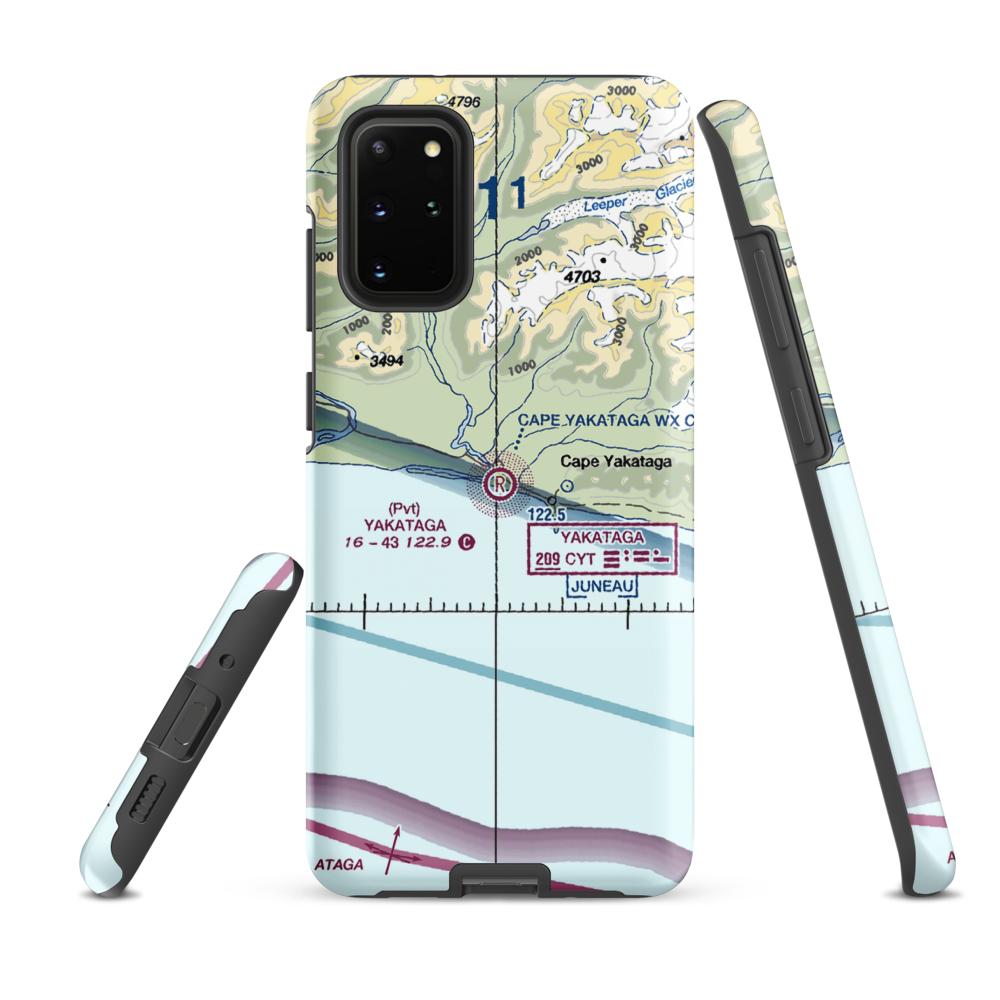 Yakataga Airport (CYT) VFR Sectional Samsung Phone Case Samsung Galaxy S20 Plus model shown
