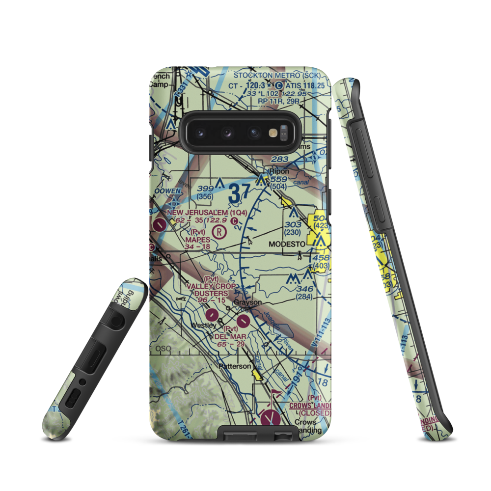 Yandell Ranch Airport (4CA8) VFR Sectional Samsung Phone Case Samsung Galaxy S10 model shown