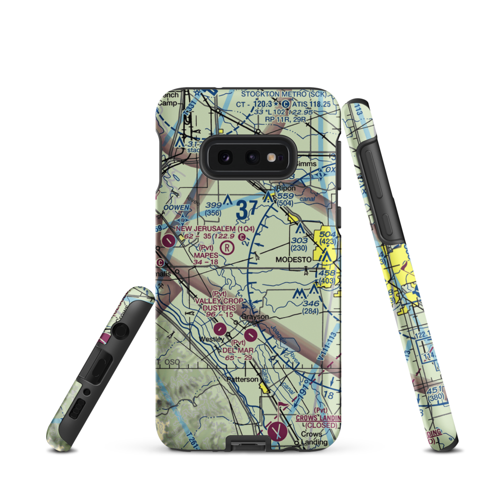 Yandell Ranch Airport (4CA8) VFR Sectional Samsung Phone Case Samsung Galaxy S10 Plus model shown