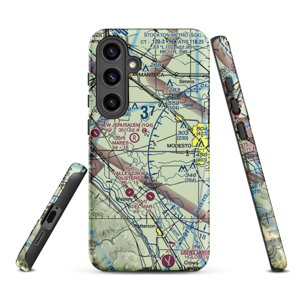 Yandell Ranch Airport (4CA8) VFR Sectional Samsung Phone Case Samsung Galaxy S24 Plus model shown