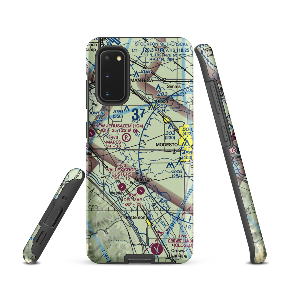 Yandell Ranch Airport (4CA8) VFR Sectional Samsung Phone Case Samsung Galaxy S20 model shown